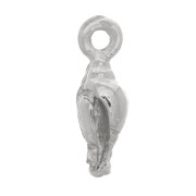 Charm de concha de mar 10x3 mm - Rodio x1
