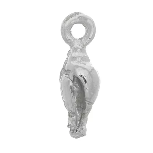 Charm de concha de mar 10x3 mm - Rodio x1