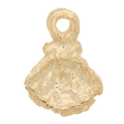 Charm de festón 9x7 mm - Dorado con oro fino x1