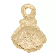 Charm de festón 9x7 mm - Dorado con oro fino x1