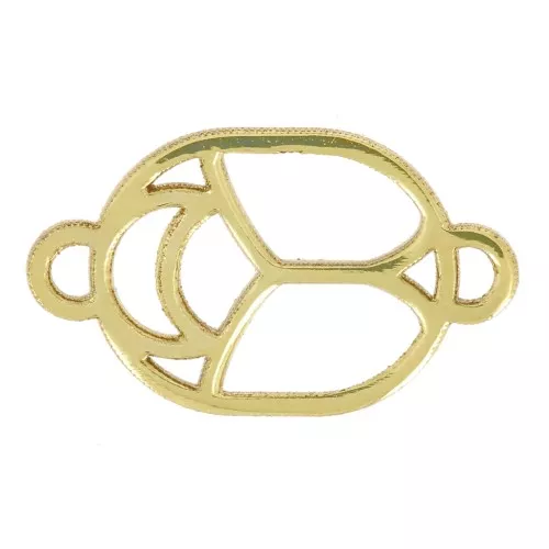 Escarabeo espaciador ahuecado 12x7 mm - excluido Perles & Co - Gold filled x1