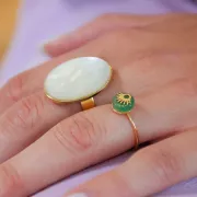 Mini encanto de medio sol 5.5x7.5 mm - Gold filled x1