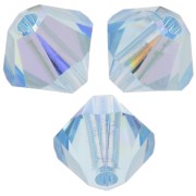 Toupies en cristal PureCrystal 5328 4 mm Aquamarine AB x50|raw }}