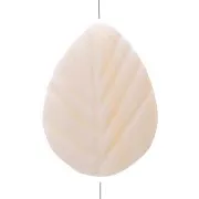 Cuentas de nácar - forma de hoja 18x12 mm - Natural x10