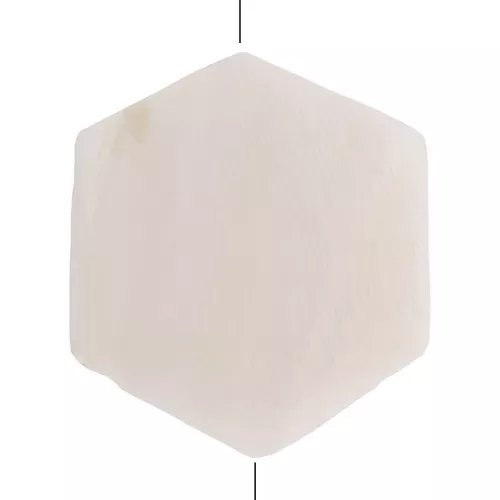 Cuentas de nácar - Forma hexagonal 18x16 mm - Natural x10