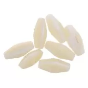 Cuentas de nácar - forma de diamante 12x6 mm - Natural x10