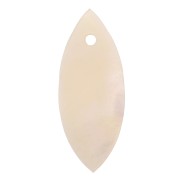Lentejuelas de nácar 22x9 mm - Natural x10