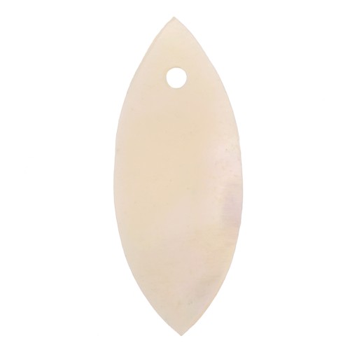 Lentejuelas de nácar 22x9 mm - Natural x10