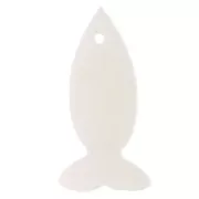 Lentejuelas de pez de nácar 19x10 mm - Natural x10