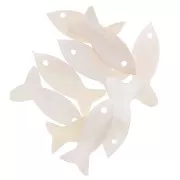 Lentejuelas de pez de nácar 19x10 mm - Natural x10