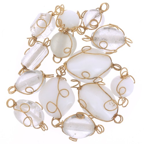 Surtido de separadores envueltos en hilo de cobre de tamaño aleatorioex20g