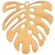 Colgante Hoja de Monstera 22x21 mm - Chapado de Oro 3 micras x1