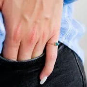 Anillo fino engaste para cabuchón 5 mm - Talla 51 - Gold Filled x1