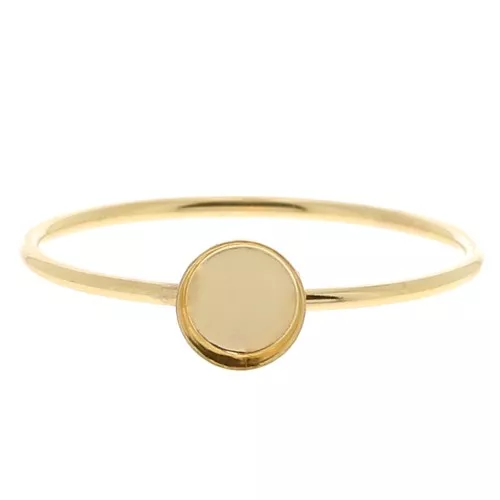 Anillo fino engaste para cabuchón 5 mm - Talla 54 - Gold Filled x1