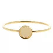 Anillo fino engaste para cabuchón 5 mm - Talla 57 - Gold Filled x1