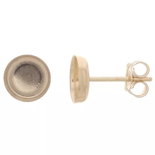 Ganchos pendientes para cabuchón de 6 mm - Gold Filled x2