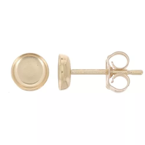 Ganchos pendientes para cabuchón de 4 mm - Gold Filled x2