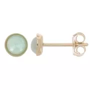 Ganchos pendientes para cabuchón de 4 mm - Gold Filled x2