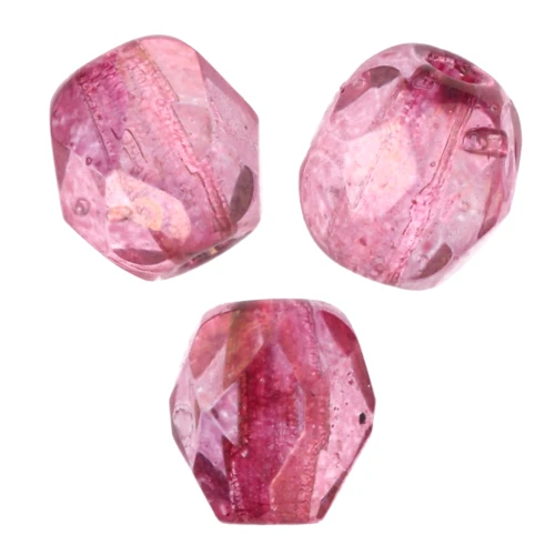 Facetadas 4 mm Crystal Red Luster x50