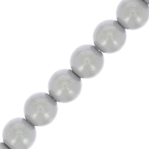 Cuentas nacaradas Preciosa - Round Maxima - 4 mm - Pearlescent Grey x30