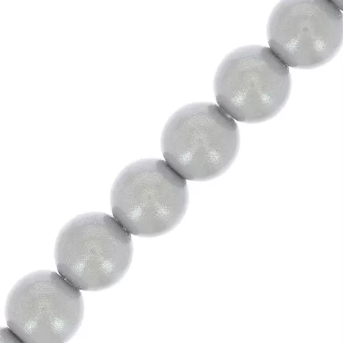 Cuentas nacaradas Preciosa - Round Maxima - 4 mm - Pearlescent Grey x30