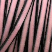 Cordón plano cuero 5x2 mm Mauve x30cm