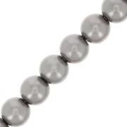 Cuentas nacaradas Preciosa - Round Maxima - 4 mm - Pearl Effect Dark Grey x30|raw }}