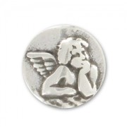 Cuenta pasante para cordón 10 mm ángel plateado antiguo x1|raw }}