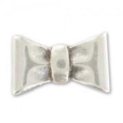 Cuenta pasante para cordón 5 mm nudo plateado antiguo x1