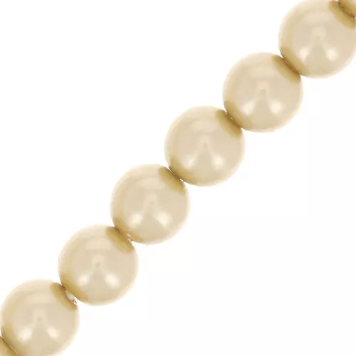 Cuentas nacaradas Preciosa - Round Maxima - 4 mm - Pearl Effect Vanilla x30