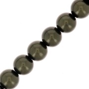 Cuentas nacaradas Preciosa Round Pearl Maxima - 5 mm - Pearl Effect Dark Green x25|raw }}