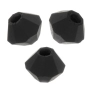 Preciosa 3 mm Crystal Tops - MC Bead Rondell - Jet Matt x30|raw }}