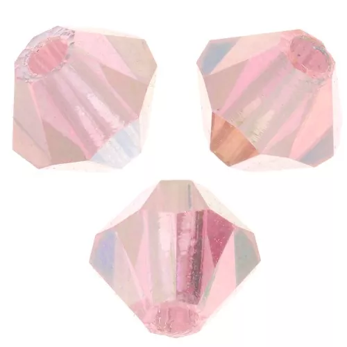 Preciosa Copas de cristal de 4 mm - MC Bead Rondell - Zafiro rosa AB 2X x30