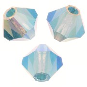 Preciosa Crystal Cups 4 mm - MC Bead Rondell - Indicolite AB 2X x30|raw }}