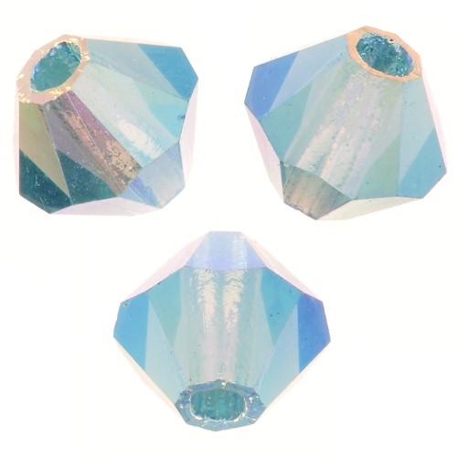 Preciosa Crystal Cups 4 mm - MC Bead Rondell - Indicolite AB 2X x30