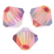 Preciosa Copas de Cristal 4 mm - MC Bead Rondell - Indian Pink AB 2X x30