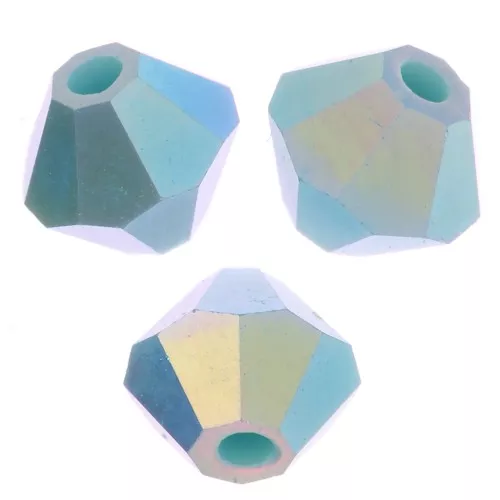 Tupis de Cristales de Preciosa 4 mm-MC Bead Rondell - Turquoise AB 2X x30