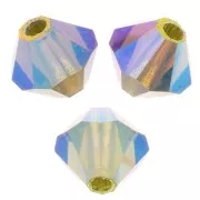 Preciosa Crystal Cups 4 mm - MC Bead Rondell - Olivine AB 2X x30