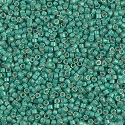 Miyuki Delica 11/0 DB1182 - Galvanized Semi-Frosted Dark Mint x8g