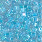Cubos Miyuki 4 mm SB4-278 - Crystal AB Aqua Lined x10g