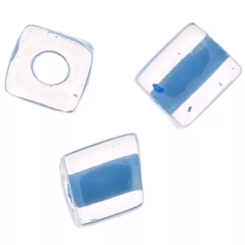 Cubos Miyuki 4 mm SB4-221 - Crystal Sky Blue Lined x10g