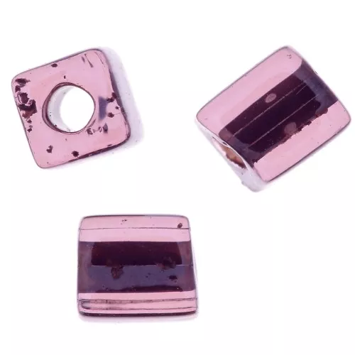 Cubos Miyuki 4 mm SB4-2647 - Cocoa Lined Amethyst x10g