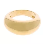 Anillo grande abombada - Talla 52 - 3 micras chapado en oro x1