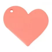 Polaris opaco corazón 30 mm Coral x1