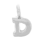 Charm letra alfabeto 8 mm con anillo cerrado - D - Plata 925 x1|raw }}