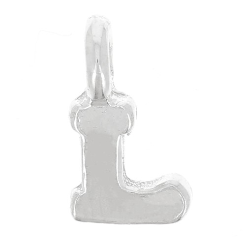 Charm letra alfabeto 8 mm con anillo cerrado - L - Plata 925 x1