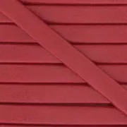 Cordón cuero reconstituido plano doble 3 mm Rojo x1m