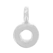 Charm letra del alfabeto 8 mm con anillo cerrado - O - Plata 925 x1|raw }}