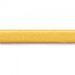 Cordón cuero reconstituido plano doble 3 mm Amarillo x1m