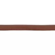 Cordón cuero reconstituido plano doble 3 mm Brown x1m